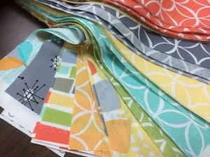 Petal Pinwheels - my fabric is cut and I'm ready to get started on my challenge piece.