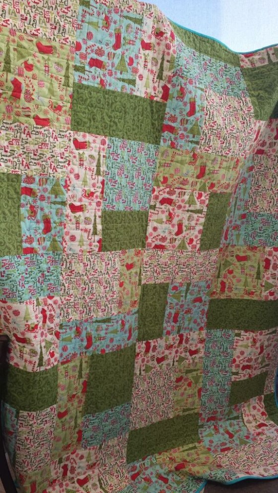 12-Edith made huge warm and fuzzy quilt