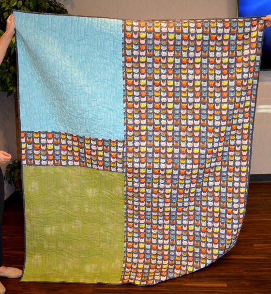 Edith cat quilt back